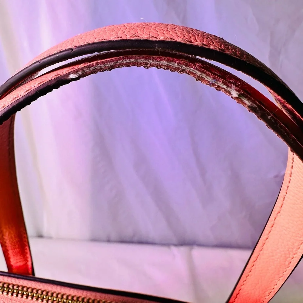 kate spade Coral Pink Leather Dome Tote
